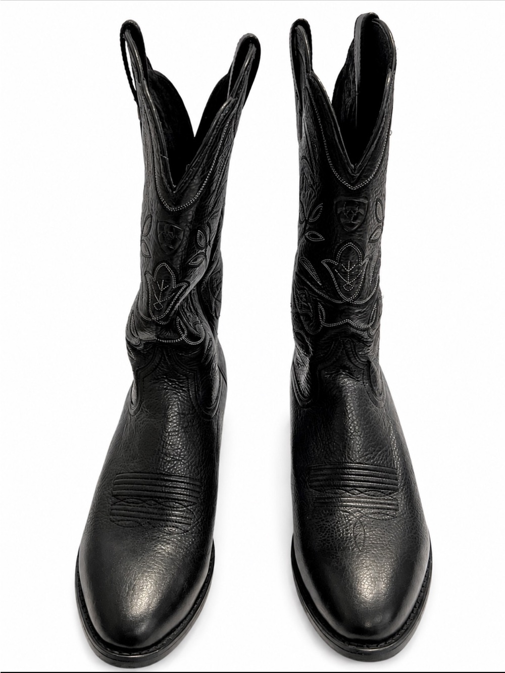 Ariat Heritage R Toe Black Leather Western Cowboy Boots Women’s 9C Wide